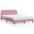 Pat cu saltea, roz, 140x200 cm, catifea GartenMobel Dekor