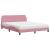 Pat cu saltea, roz, 160x200 cm, catifea GartenMobel Dekor