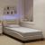 Cadru de pat cu lumini LED, crem, 80x200 cm, textil GartenMobel Dekor