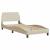 Cadru de pat cu lumini LED, crem, 80x200 cm, textil GartenMobel Dekor