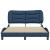 Cadru de pat cu lumini LED, albastru, 120x200 cm, textil GartenMobel Dekor