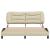 Cadru de pat cu lumini LED, crem, 160x200 cm, textil GartenMobel Dekor