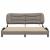 Cadru de pat cu lumini LED, gri taupe, 180x200 cm, textil GartenMobel Dekor