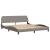 Cadru de pat cu lumini LED, gri taupe, 180x200 cm, textil GartenMobel Dekor