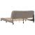 Cadru de pat cu lumini LED, gri taupe, 180x200 cm, textil GartenMobel Dekor