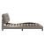 Cadru de pat cu lumini LED, gri taupe, 180x200 cm, textil GartenMobel Dekor
