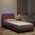 Cadru de pat cu lumini LED, roz, 90x200 cm, catifea GartenMobel Dekor