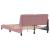 Cadru de pat cu lumini LED, roz, 140x190 cm, catifea GartenMobel Dekor