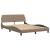 Cadru de pat lumini LED, cappuccino, 140x190 cm piele ecologică GartenMobel Dekor