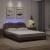 Cadru de pat cu lumini LED, maro, 160x200 cm, piele ecologică GartenMobel Dekor