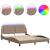 Cadru pat cu lumini LED, cappuccino, 160x200 cm piele ecologică GartenMobel Dekor