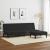 Set canapea 2 piese, negru, catifea GartenMobel Dekor