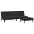 Set canapea 2 piese, negru, catifea GartenMobel Dekor