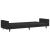 Set canapea 2 piese, negru, catifea GartenMobel Dekor