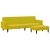 Set canapea 2 piese, galben, catifea GartenMobel Dekor