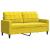 Set de canapele cu perne, 3 piese, galben, catifea GartenMobel Dekor