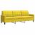 Set de canapele cu perne, 3 piese, galben, catifea GartenMobel Dekor