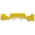 Set de canapele cu perne, 3 piese, galben, catifea GartenMobel Dekor
