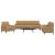 Set de canapele cu perne, 3 piese, maro, catifea GartenMobel Dekor