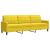 Set de canapele cu perne/rulouri, 3 piese, galben, catifea GartenMobel Dekor