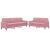Set de canapele cu perne, 2 piese, roz, catifea GartenMobel Dekor