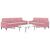 Set de canapele cu perne, 2 piese, roz, catifea GartenMobel Dekor