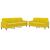 Set de canapele cu perne, 2 piese, galben, catifea GartenMobel Dekor