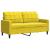 Set de canapele cu perne, 2 piese, galben, catifea GartenMobel Dekor