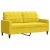 Set de canapele cu perne/rulouri, 2 piese, galben, catifea GartenMobel Dekor