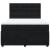 Pat box spring cu saltea, negru, 160x200 cm, catifea GartenMobel Dekor