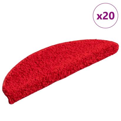 Covorașe scară 20 buc roșu 56x17x3 cm GartenMobel Dekor