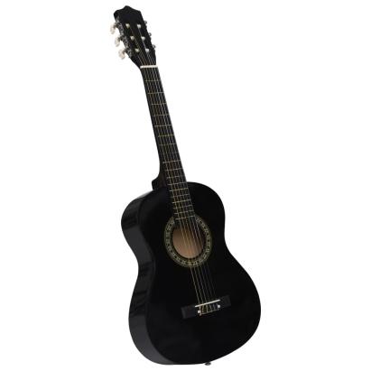 Chitară clasică pentru începători și copii, negru, 1/2 34" GartenMobel Dekor