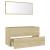 Set mobilier baie, 2 piese, stejar Sonoma, PAL  GartenMobel Dekor