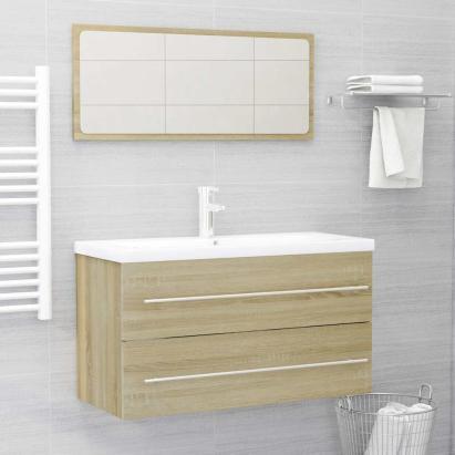 Set mobilier baie, 2 piese, stejar Sonoma, PAL  GartenMobel Dekor