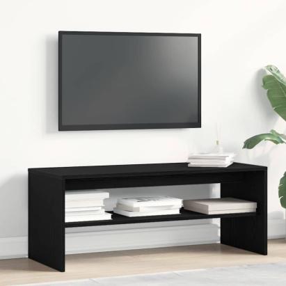 Dulap TV Stejar Negru 100x40x40 cm Lemn prelucrat GartenMobel Dekor
