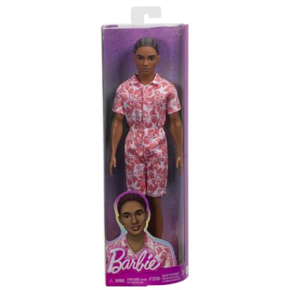 BARBIE PAPUSA BAIAT FASHIONISTAS IN SALOPETA STIL HAWAIAN SI SANDALE VERZI SuperHeroes ToysZone