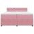 Pat box spring cu saltea, roz, 200x200 cm, catifea GartenMobel Dekor