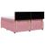 Pat box spring cu saltea, roz, 200x200 cm, catifea GartenMobel Dekor