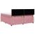 Pat box spring cu saltea, roz, 200x200 cm, catifea GartenMobel Dekor