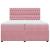 Pat box spring cu saltea, roz, 200x200 cm, catifea GartenMobel Dekor