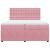 Pat box spring cu saltea, roz, 200x200 cm, catifea GartenMobel Dekor