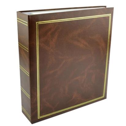 Album foto classic 23x28 cm, 50 pagini albe autoadezive, tip caiet mecanic culoare maro MultiMark GlobalProd