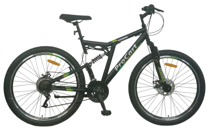 Bicicleta mtb full suspension, roti 26 inch, 21 viteze, frane mecanice pe disc, cric, far si stop MultiMark GlobalProd