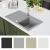 Chiuvetă bucătărie granit, bazin unic cu scurgere, reversibilă, gri GartenMobel Dekor