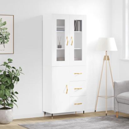 Dulap înalt, alb, 69,5x34x180 cm, lemn compozit GartenMobel Dekor
