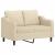 Set de canapele cu perne, 3 piese, crem, textil GartenMobel Dekor