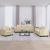 Set de canapele cu perne, 3 piese, crem, textil GartenMobel Dekor