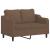 Set de canapele cu perne, 3 piese, maro, textil GartenMobel Dekor