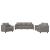 Set de canapele cu perne, 3 piese, gri taupe, textil GartenMobel Dekor