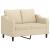 Set de canapele cu perne, 2 piese, crem, textil GartenMobel Dekor